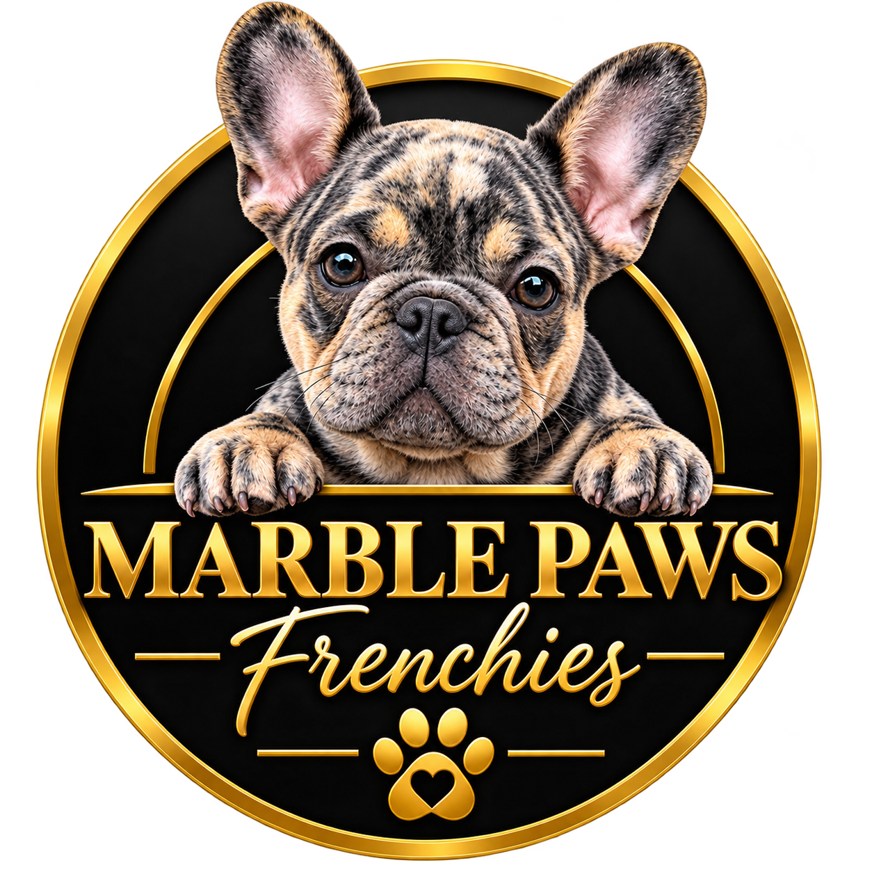 Marble Paws Frenchies Logo